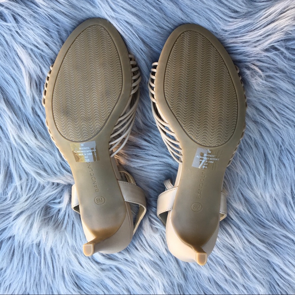 Bandolino Tan Strappy Heels - Picture 4 of 6